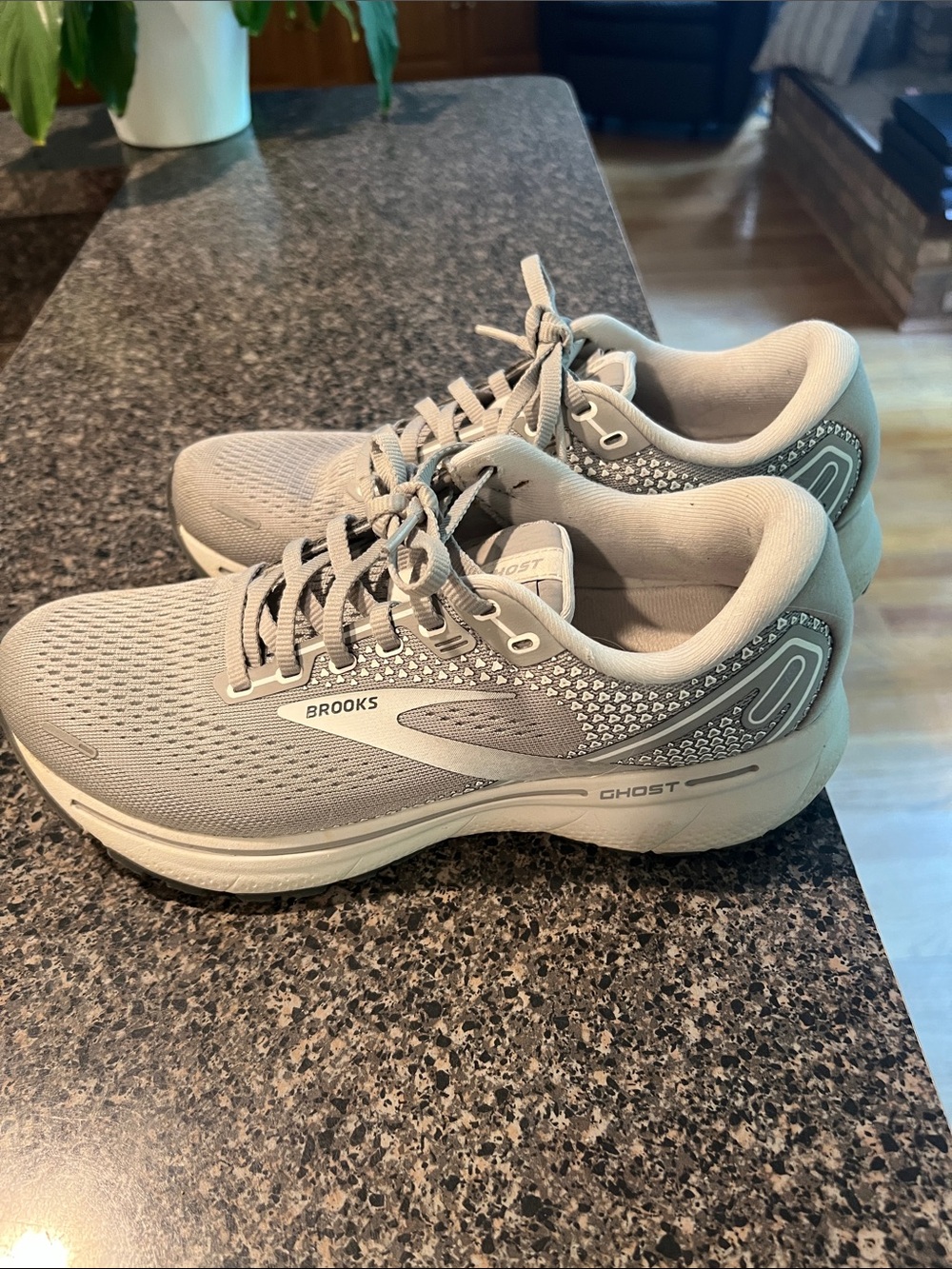 Brooks Ghost 14 Women's Running Shoes - Light Gray/Cream